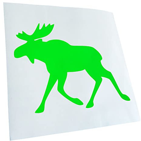 Kiwistar - Autoaufkleber - Neongrün - 13x10cm Elch/Schweden Aufkleber für Auto, Laptop, Fahrrad, LKW, Motorrad mehrfarbig JDM Decal Racing