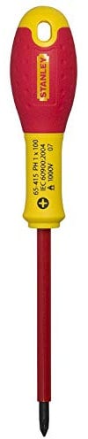 STANLEY 1-65-415 Cacciavite con Lama Isolata, 100 mm x 1, Phillips