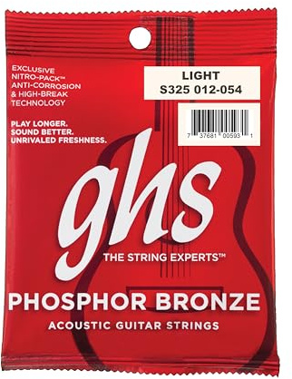 GHS S325 12 - 54 Light Phosphor Bronze Acoustic String Set