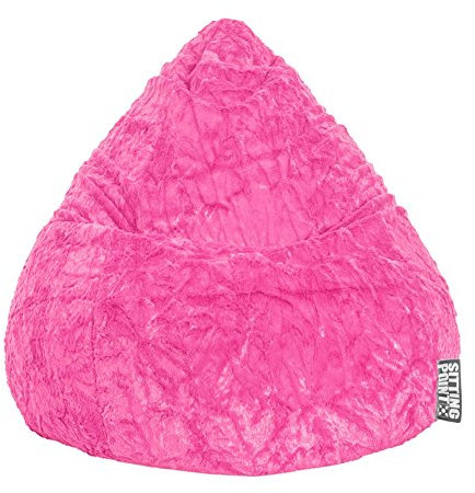 Magma-Heimtex 2826152 Sitzsack XL Fluffy, 70x110cm, 220Liter, Polystyrolfllung, Original Knauf, Farbe pink