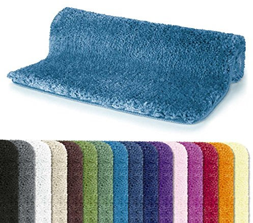 Spirella Highland Badteppich - Alf Textil, Mikrofaser, Aqua, 80 x 150 cm