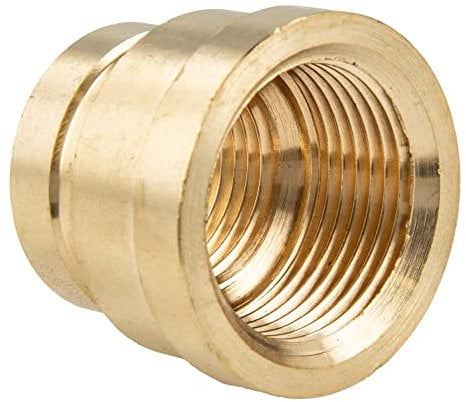 tecuro Manga reduce rosca interior Rp en ambos lados 3/4 x 1/2, latón desnudo CW617N