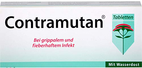 Contramutan® Tabletten | bei Erkältungsbeschwerden | ab 6 Jahren | 100 St | Bei grippalem Infekt, lindert Schnupfen, Hals-, Kopf- & Gliederbeschwerden, homöopathisch mit Wasserdost, ohne Wasser