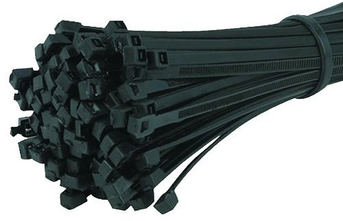 100 X 300MM X 4.8MM BLACK HIGH QUALITY CABLE TIES PLASTIC NYLON ZIP TIE WRAPS