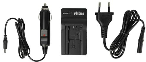 vhbw Ladegerät kompatibel mit Canon Legria HF R77, HF R66, HF R67, HF R68 Kamera Camcorder/Akku - Ladeschale, Kfz-Adapter, Ladestandsanzeige