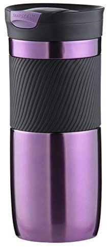 Contigo Vaso Termico Byron Snapseal, Termo Café, Taza de Viaje en acero inoxidable, Vaso Termo antigoteo, Copa con Tapa fácil de limpiar sin BPA, 470 ml, Viola(Violet)