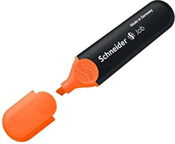 Schneider Schreibgeräte Textmarker Job, nachfüllbar, orange, 1 Stück (1er Pack)