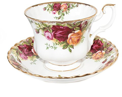 Royal Albert Old Country Roses Tea Cup Set | English China, 1st Quality, Original Edition (1962-73) Old Country Roses Teacup & Matching Saucer