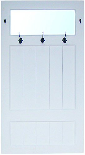 Beauty.Scouts Garderobenpaneel, Garderobe Florø 140x74x10cm weiß mit Spiegel