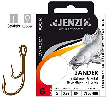 Jenzi Zanderhaken Gebunden Größe 4 0,25mm 80cm