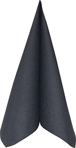 Duni Servietten 3lagig Tissue Uni schwarz, 33 x 33 cm, 20 Stück