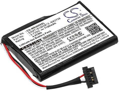 Akku Typ MAGELLAN E4MT181202B12, Hohe Leistung, 3.7V, 1100mAh, Li-Ionen