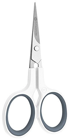 Westcott 15148 Titanium Super Softgrip Silhouettenschere, 10 cm, grau/weiß
