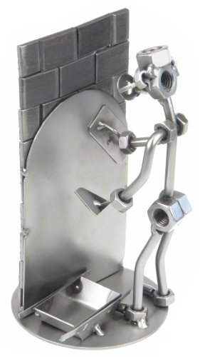 metalman24 Schraubenmännchen Verputzer Maurer Handwerker - Handarbeit Geschenkidee Metallfigur Metallmännchen Stahlfigur Schraubenmännle - Deko für Büro & Zuhause