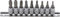 BGS 2165 | Bit-Einsatz-Satz | 6,3 mm (1/4) | T-Profil (für Torx) mit Bohrung T10 - T50 | 9-tlg.
