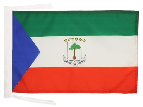 AZ FLAG Equatorial Guinea Flag 45x30 cm 100D Polyester Cords | Indoor and outdoor use Equatoguinean 12x18 in decorative flag Guinea Ecuatorial double stitched seams and reinforced edges