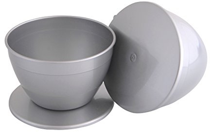 Just Pudding Basins Silver 4 Pint Pudding Basin and Lid Plastic 2.27l (4pt) Large Size Food Safe Steaming Bowls Mixing Bowl 2pk