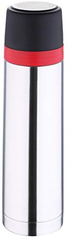 BERGNER Reise-Isolierflasche, Edelstahl Polypropylen, Silber, 750 ml