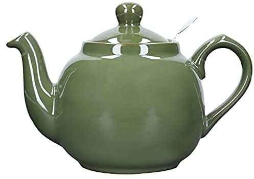 London Pottery Farmhouse Small Teapot with Infuser, Ceramic, Green, 2 Cup (600 ml)