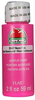 Plaid Acrylic Paint, Neon Pink, 2oz