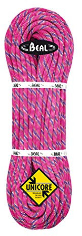 Beal Einfach-Kletterseil, Tiger, Unisex, Unicore, mit Einer Länge von 60M, in der Farbe Fuchsia/ Rosa, BC100T.60.F