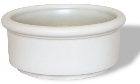 großer Hundenapf 3 Liter aus hochwertiger robuster Keramik 25x11 cm Fressnapf Futternapf Futterschale Napf (weiß)