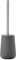 Zone Denmark Nova Toilet Brush, Porcelain and Stainless Steel, Toilet Brush with Brush Holder, Soft Touch Coating, Diameter 10.3 cm, Height 37 cm, Grey