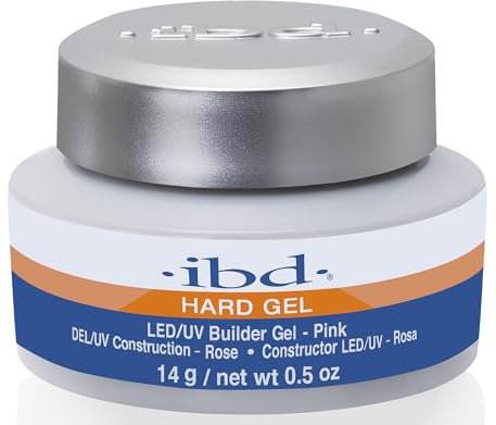 IBD Hard Gel - LED/UV Builder Gel Pink, 14 g - MADE IN USA - Premium building gel for gel nails