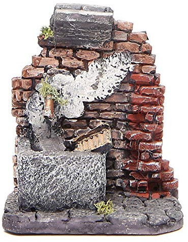 Holyart Fontaine électrique crèche en résine 12x10x11 cm