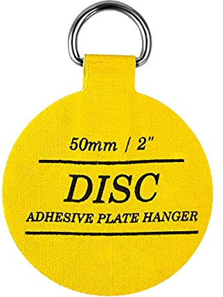 Disc Plate Hangers for Walls - Strong Invisible Holder Self Adhesive Stick On Hooks - (50mm / 2) Picture Hanging Wall Holder - 5 Pack