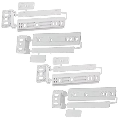 Zanussi Genuine ZBB24430SA ZBB26650SA ZBB28440SA Fridge Freezer Door Mounting Brackets Plastic Slide Fixing Kit (4 Pack)