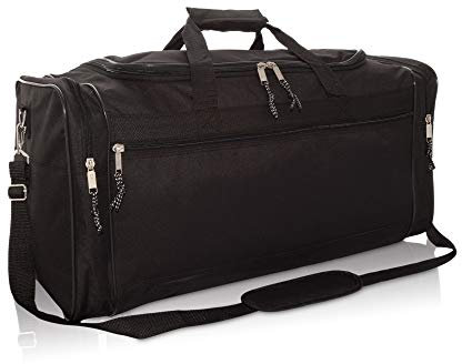 DALIX Extra große Reisetasche für den Urlaub, 63,5 cm (Schwarz, Grau, Marineblau, Rot, Camouflage), schwarz, X-Groß