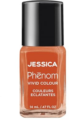 JESSICA | Phenom Vivid Colour Nail Polish | Long-lasting Gel-like Nail Polish without UV Lights coming in vivid & pigmented colours | Tahitian Sunset | 14 ml