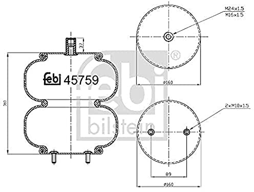 febi bilstein 45759 Luftfederbalg, 1 Stück