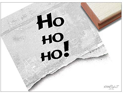 Stempel Weihnachtsstempel HO HO HO! - Textstempel/Schriftstempel Weihnachten Karten Geschenkanhänger Geschenk Weihnachtsdeko - zAcheR-fineT