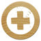 Woodies Kreuz Mini Stempel, Holz, braun, 15 mm