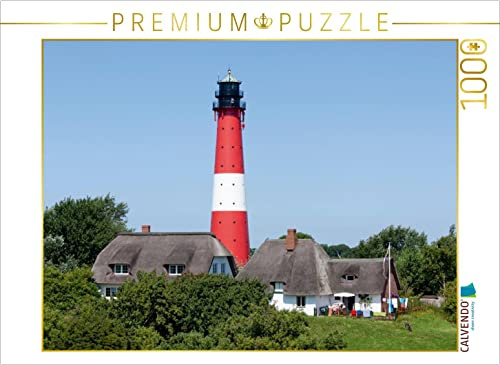 CALVENDO Puzzle Leuchtturm, Insel Pellworm | 1000 Teile Lege-Größe 64 x 48 cm Foto-Puzzle für glückliche Stunden
