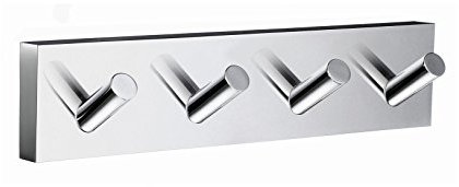 Smedbo House Chromed Quadruple Towel Hook, Polished Chrome, 17.8 x 4 x 4 cm