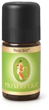 PRIMAVERA Ätherisches Öl Ysop bio 5 ml - Aromaöl, Duftöl, Aromatherapie - konzentrationsfördernd, bakterienfeindlich - vegan