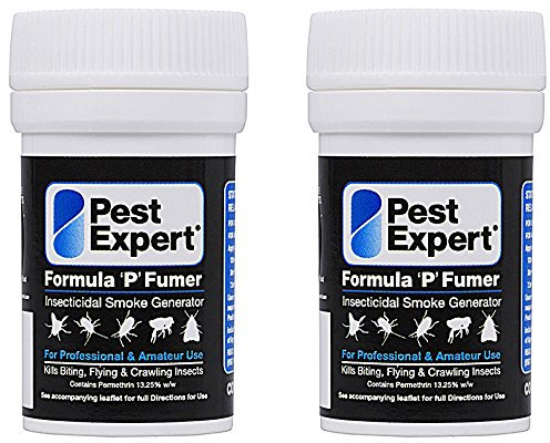 Pest Expert Carpet Moth Killer Smoke Bombs Strong Treatment 2 x 3.5g - Formula 'P' Maximum Strength Moth Bomb, Fast-Acting for Effective Control, Professional Strength for Approved Amateur Use
