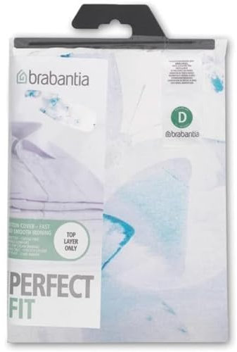 Brabantia - Housse pour Table à Repasser D 135 x 45 cm - Coton, Mousse 2 mm - Multicolore (Barley, Botanical, Leaf Clover, Butterfly, Lavender), 111648