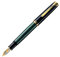 Pelikan Füllhalter Souverän 400, Schwarz-Grün, Feder F (fein), hochwertiger Kolbenfüller im Geschenk-Etui, 994855, 1 Stück (1er Pack)