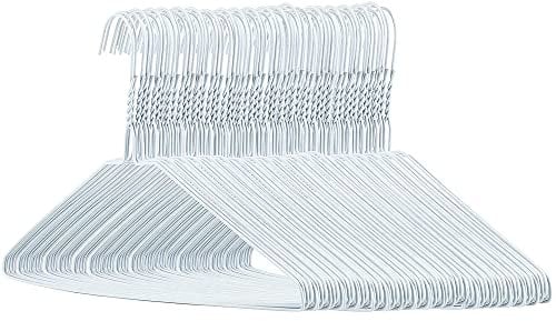 Hangerworld - Drahtkleiderbügel, Drahtstärke 2,3mm, 100 Stück - Weiß -41cm