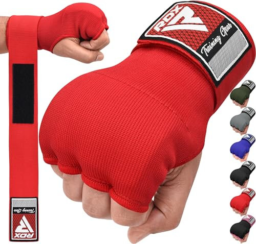 RDX Gel Fasce Boxe Sottoguanti Interni Bende, 100cm Elastico Lunghe Polsiere, Pugno Imbottita Protezione Bendaggi Guanti, Pugilato Muay Thai Allenamento Kickboxing Arti Marziali Punzonatura Uomo Donna