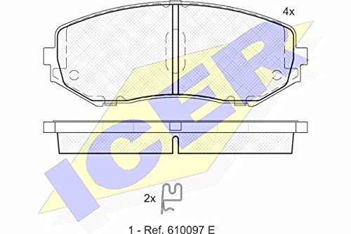 Icer Brakes 181747 Bremsbelagsatz, Scheibenbremse - (4-teilig)