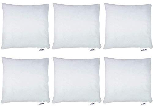 Merino® Sofakissen 40x40cm - 6er Set - Hypoallergenes, Flauschiges Kopfkissen - Kissenfüllung für Bett und Sofa, mit praktischem Reißverschluss - Weiche Innenkissen perfekt als Kissen und Dekokissen