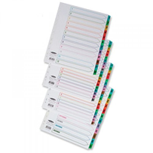 Concord Punched Pocket Index Multicolour-tabbed Europunched A-Z 20-Part Extra Wide A4 White Ref CS78