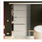 Glasschiebetür 775x2050 mm Milchglas Satiniert gestreift (S) Levidor® EasySlide-System komplett Laufschiene und Muschelgriffen Schiebetür aus Glas für Innenbereich ESG-Sicherheitsglas