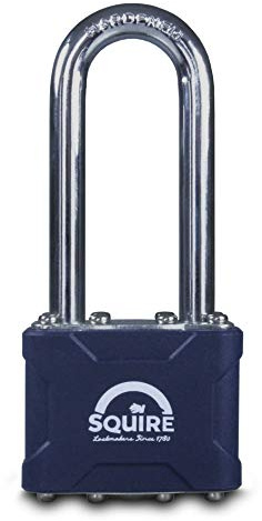 Henry Squire Stronglock Laminated Long Shackle 4 Pin Double Locking Padlock, 44 mm (Length), 37/2.5