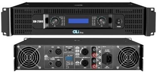 GLi XM2500 2 x 500 Watt 4-Ohm Power Amplifier with Xover